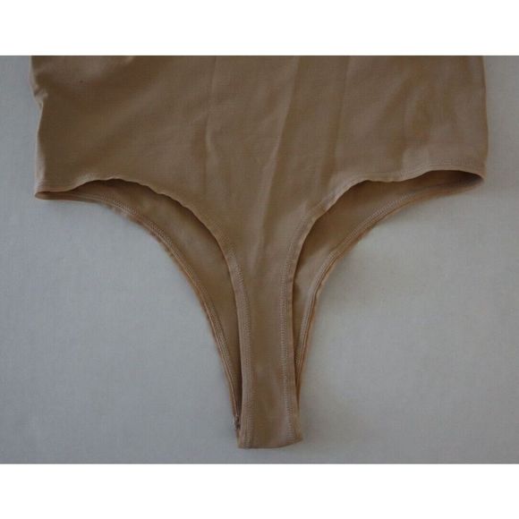 SKIMS Women's Sz XS Clay Soft Smoothing Thong Bodysuit - Picture 3 of 5